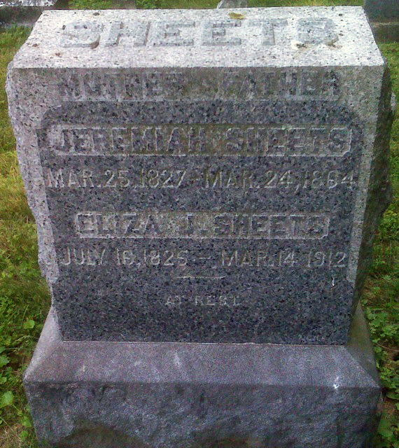 Jeremiah Sheets Headstone